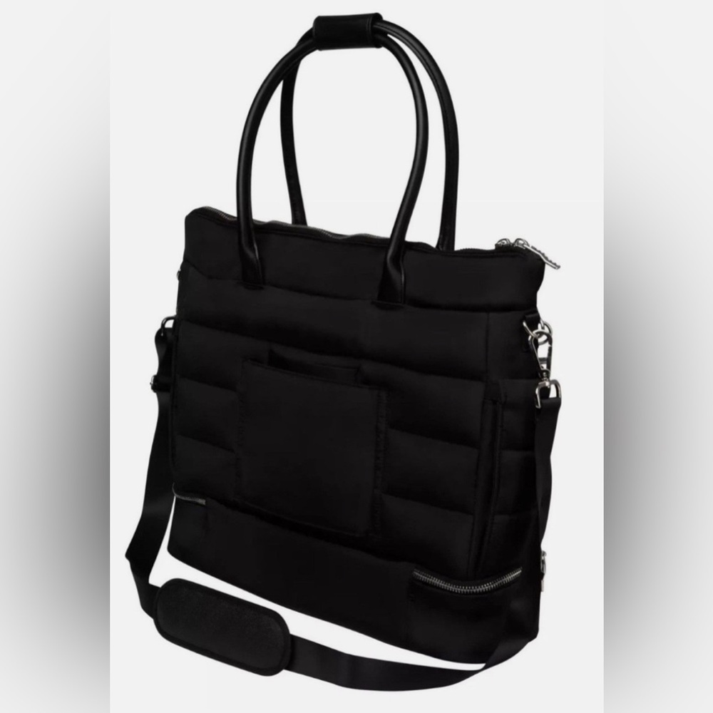 NWT - iPack Black Puffy Tote Bag - Picture 4 of 16